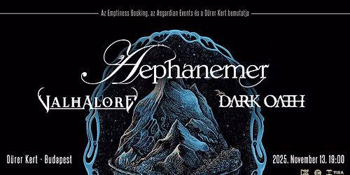 Aephanemer (FR), Valhalore (AUS), Dark Oath (POR)  - D\u00fcrer Kert