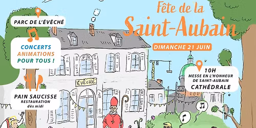 Viens c\u00e9l\u00e9brer saint Aubain pour les F\u00eates de la Musique ! 