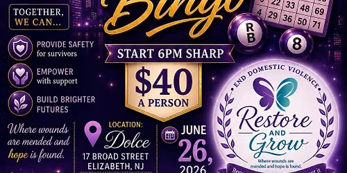 Restore and Grow Fundraiser \u201c R&B Bingo\u201d