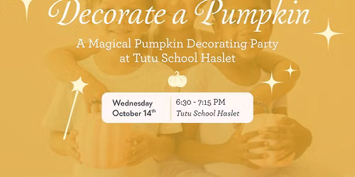 Decorate a Pumpkin Party at Tutu School Haslet