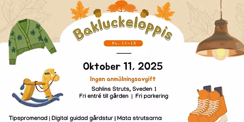 Bakluckeloppis på strutsfarmen
