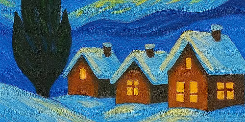 Starry Snowy Night Sip & Paint