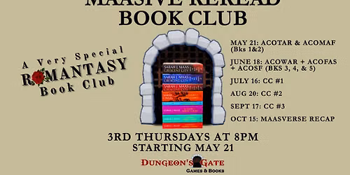 MAASIVE REREAD BOOK CLUB (A VERY SPECIAL ROMANTASY BOOK CLUB) AT DUNGEON'S GATE!