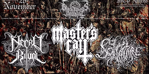 Black Khaos Assault 2025.11 at MCP-Apache \/ MASTER'S CALL [UK] + NECRO RITUAL [UK] + SOLFATARE [BEL]