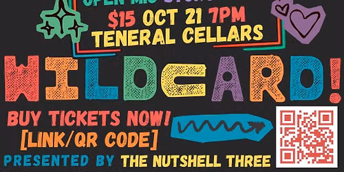 WILDCARD! Open Mic Story Swap \ud83d\udc7b October 21 | Teneral Cellars