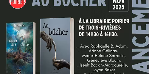 Lancement de Vespe\u0301rale et d\u2019Au bu\u0302cher 