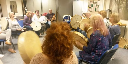 Shamanic drum circle and psychic tools for readings by Laura
