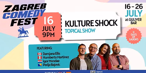 Zagreb Comedy Fest: Kulture Shock - topical stand-up show