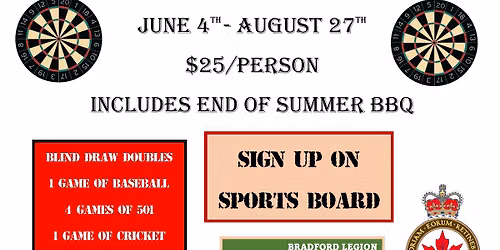 Summer Dart League  (Cash Only) 