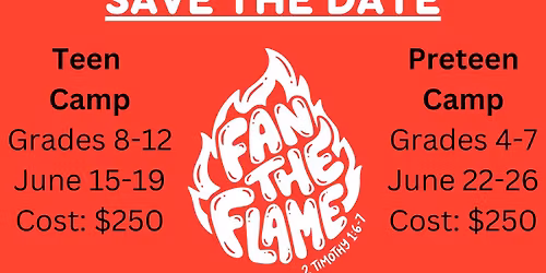 SAVE THE DATE: Teen Camp