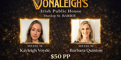 2 Mediums. 1 Night. Live Audience Readings, BARRIE