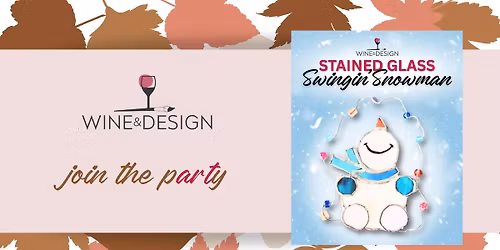 Stained Glass Swinging Snowman