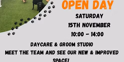 Daycare & Groom Studio Open Day!