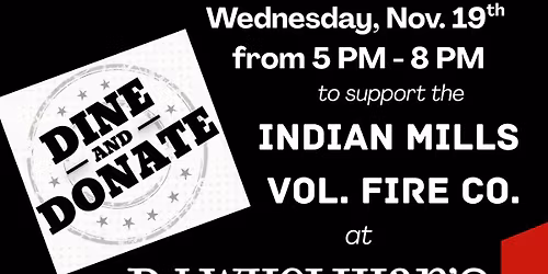 PJ Whelihans Medford Lakes Dine and Donate for Indian Mills Fire