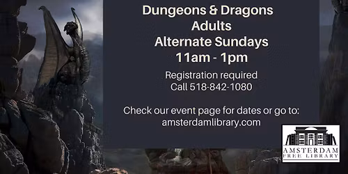Dungeons & Dragons: Adults: Registration Required