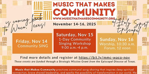 [Waco, TX] 3-Day Residency with Music that Makes Community