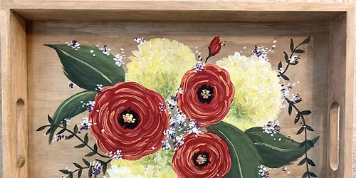 Paint and Sip: Sunny Floral Serving Tray