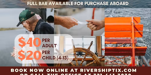 Buffet Dinner on the River Aboard the Barbara Lee