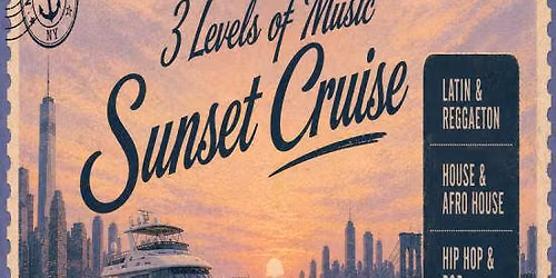 NYC Sunset Boat Party: Reggaeton \/ Hip-Hop \/ House - Multi-Level Yacht