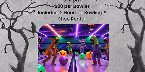Mission Bowl Halloween Cosmic Bowling Party