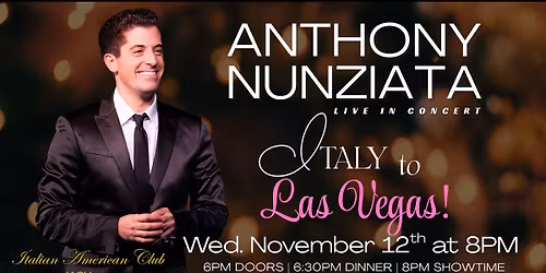 Anthony Nunziata in Concert - Las Vegas!