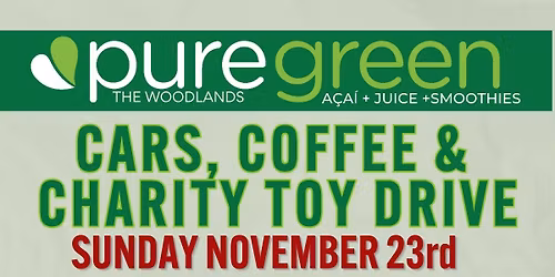 \ud83d\ude97\u2615 Pure Green Cars & Coffee + Holiday Toy Drive \u2013 November 23 \u2615\ud83d\ude97