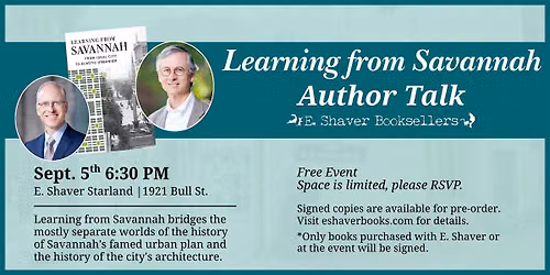 Learning From Savannah Author Talk