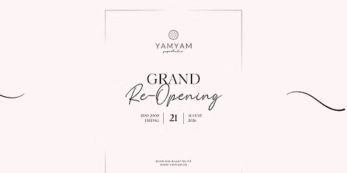 POP-UP SUMMER EVENT \/\/ Grand Re-Opening (UDSOLGT)
