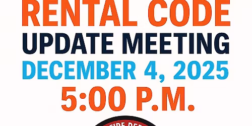 Landlord Rental Code Update Meeting 