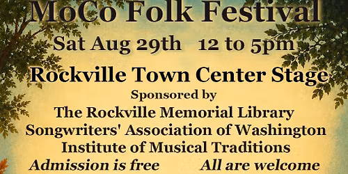 MoCo Folk Fest at Rockville Town Center Stage