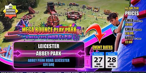 Mega Bounce Play Park - Leicester Abbey Park