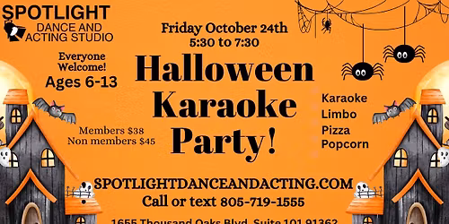 Halloween Karaoke Party at Spotlight Dance and Acting Studio in Thousand Oaks