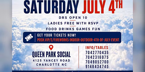 FIREWORKS INDOOR + OUTDOOR 4TH OF JULY CELEBRATION