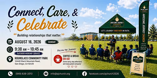 Connect, Care & Celebrate: Outdoor Worship & Community Fellowship