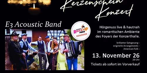 Kerzenscheinkonzert mit der E3 Acoustic Band