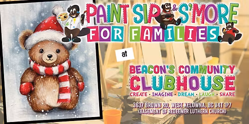 Paint, Sip & S'more Party - Snow Bear
