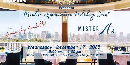 NDIA SD Membership Meeting & Appreciation Holiday Party-SPONSORSHIP