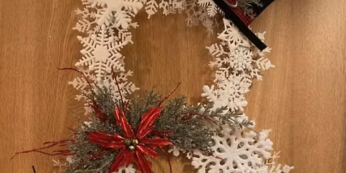 Snowflake Snowman Wreath Craft Class Workshop