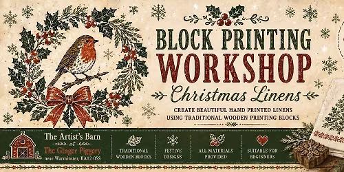 Christmas Linens Block Printing Workshop