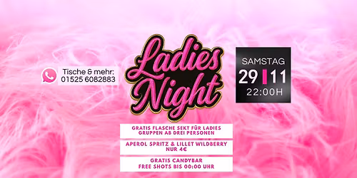 LADIES NIGHT - GRATIS SEKT, SHOTS & CANDYBAR