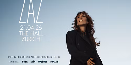 ZAZ \u00b7 21.04.2026 \u00b7 The Hall, Zurich