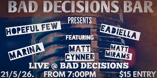 Live @ Bad Decisions Bar