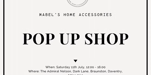 Pop Up Shop - The Admiral Nelson