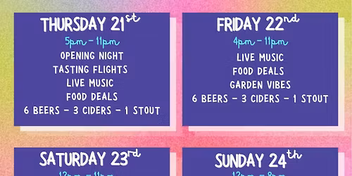 May Bank holiday beer festival