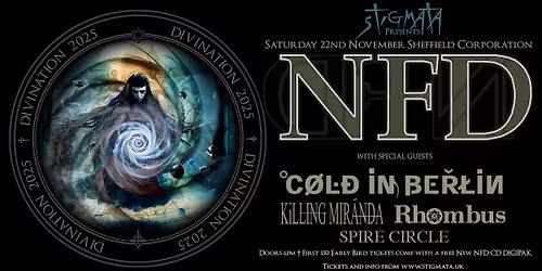 NFD + COLD IN BERLIN + KILLING MIRANDA + RHOMBUS + SPIRE CIRCLE LIVE AT SHEFFIELD: CORPORATION