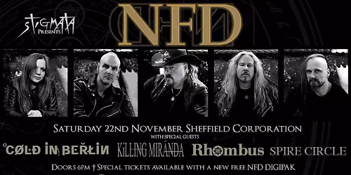 NFD + COLD IN BERLIN + KILLING MIRANDA + RHOMBUS + SPIRE CIRCLE LIVE AT SHEFFIELD: CORPORATION