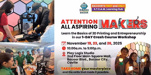 1-Day Crash Course: Basic and Advanced 3D Printing Workshop