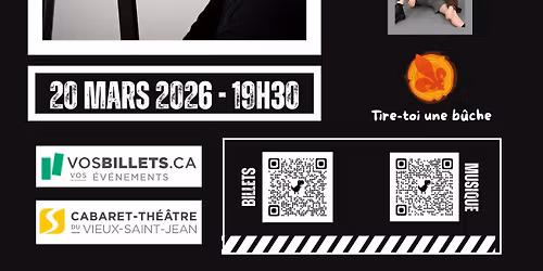 Rinof\u00e9ros et Invit\u00e9s au Cabaret-Th\u00e9atre du Vieux-Saint-Jean vendredi 20 mars 2026