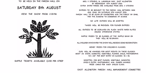 \ud83c\udf3c East Allington Village Show 2026 \ud83c\udf3c