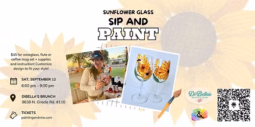 Sunflower Glass Sip and Paint at DiBella\u2019s